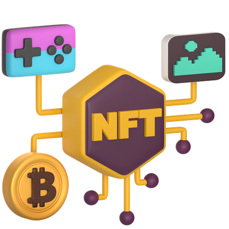 Rede nft  3D Icon