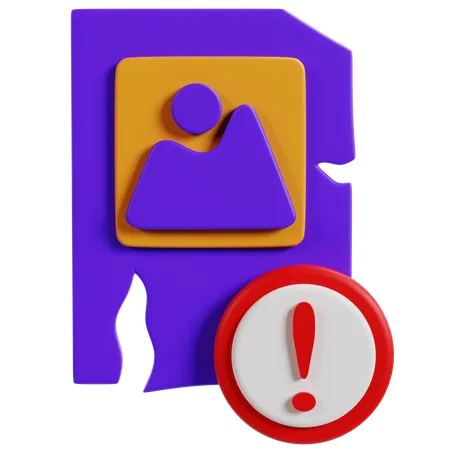 Advertencia de alerta de error de imagen  3D Icon