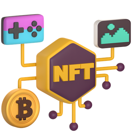 Red nft  3D Icon