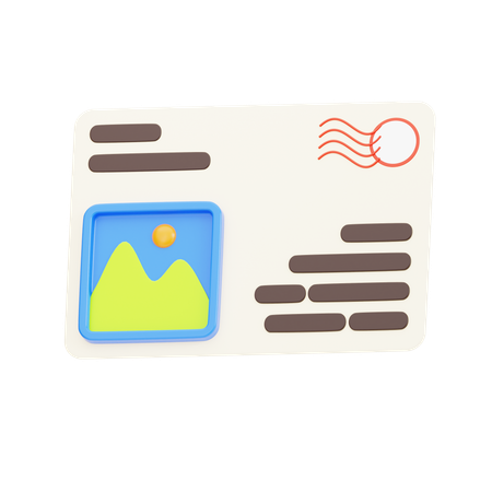 Tarjeta postal  3D Icon