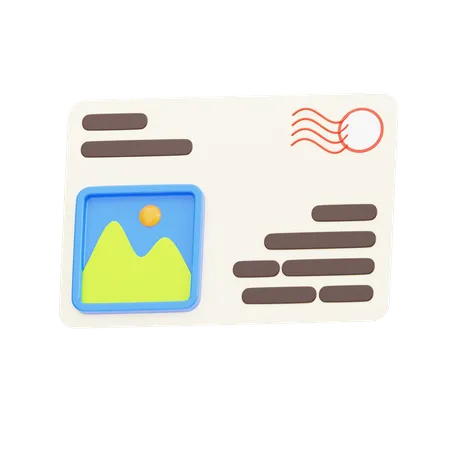 Tarjeta postal  3D Icon