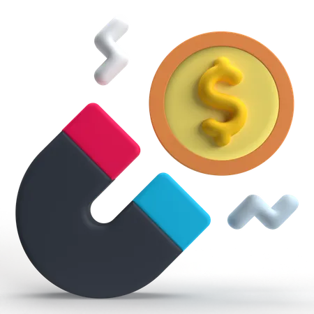 Imán de dinero  3D Icon