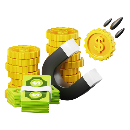 Imán de dinero  3D Icon