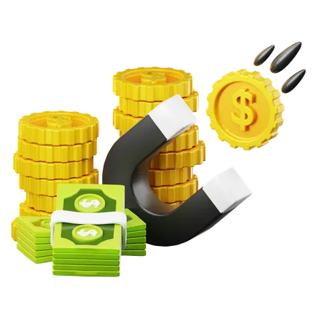 Imán de dinero  3D Icon