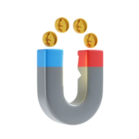 Imán de dinero  3D Icon