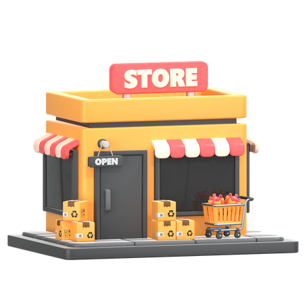 Bâtiment commercial  3D Icon
