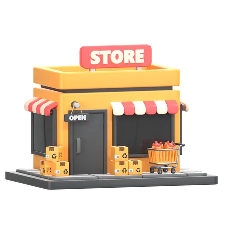 Bâtiment commercial  3D Icon