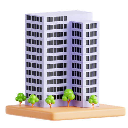 Immeuble de bureaux  3D Icon