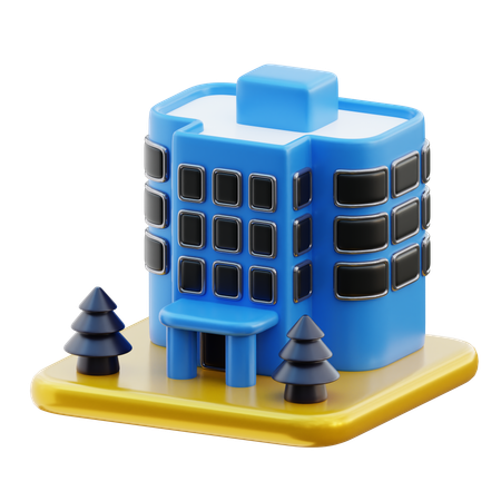 Immeuble de bureaux  3D Icon