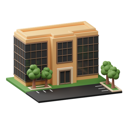 Immeuble de bureaux  3D Icon