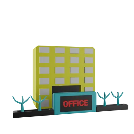 Immeuble de bureaux  3D Icon