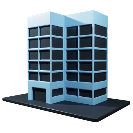 Immeuble de bureaux  3D Icon