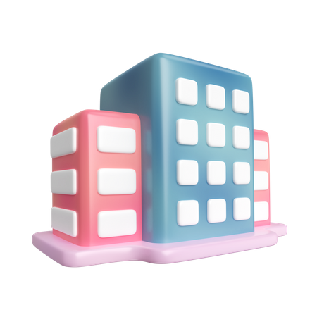 Immeuble de bureaux  3D Icon