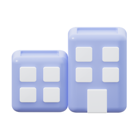 Immeuble de bureaux  3D Icon