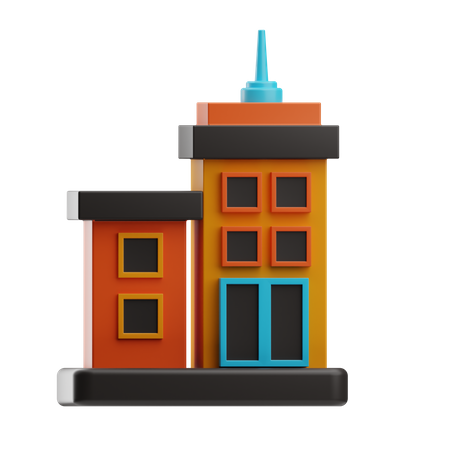 Immeuble de bureaux  3D Icon