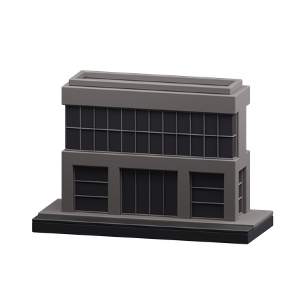 Immeuble de bureaux moderne  3D Icon