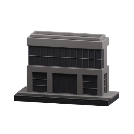 Immeuble de bureaux moderne  3D Icon