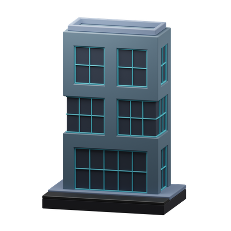 Immeuble de bureaux moderne  3D Icon