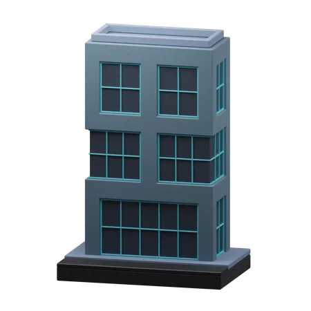 Immeuble de bureaux moderne  3D Icon