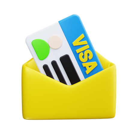 Immigration visa  3D Icon