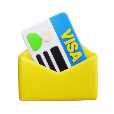 Immigration visa  3D Icon