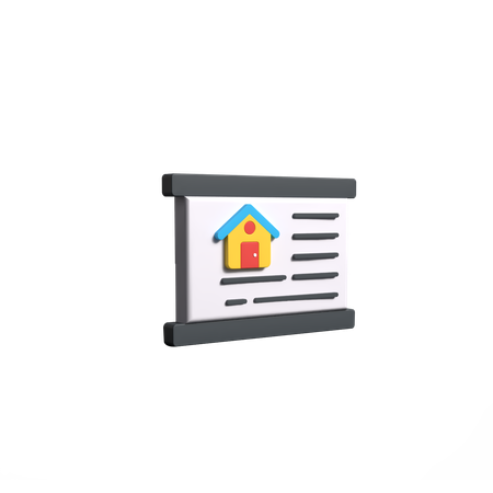 Immobilienbehörde  3D Icon