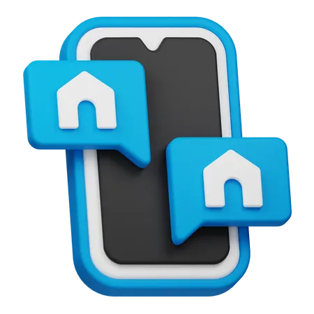 Immobilien-Chat  3D Icon