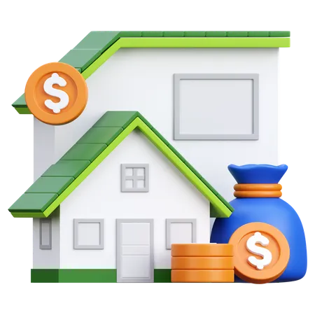 Immobilieninvestitionen  3D Icon