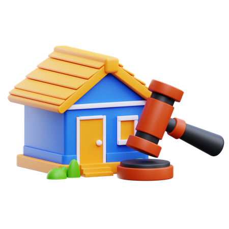 Immobilienauktion  3D Icon