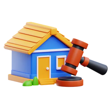 Immobilienauktion  3D Icon