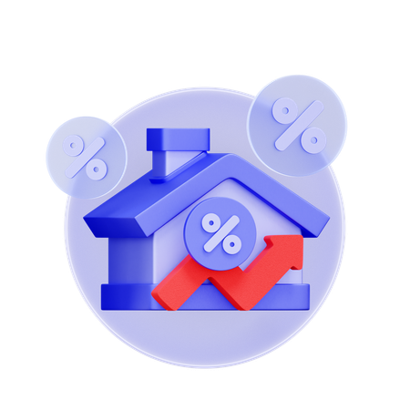 Risiko einer Immobilienblase  3D Icon