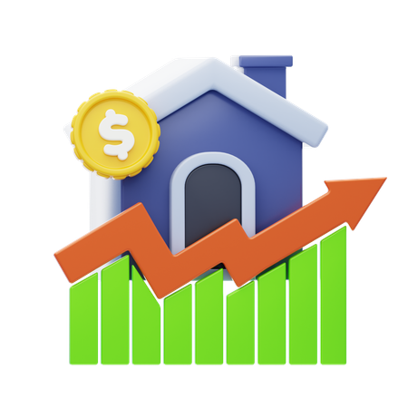 Immobilieninvestition  3D Icon