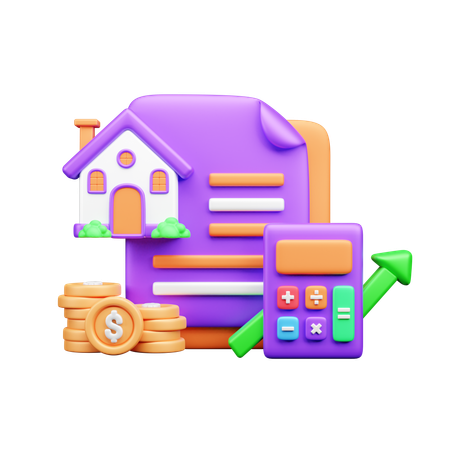 Immobilienkosten  3D Icon