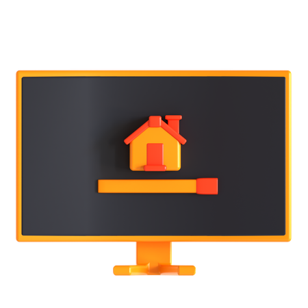 Website zum Immobilienverkauf  3D Icon