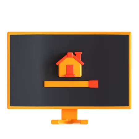 Website zum Immobilienverkauf  3D Icon