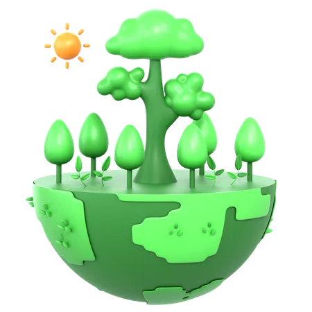 Impact environnemental  3D Icon