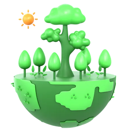 Impacto ambiental  3D Icon