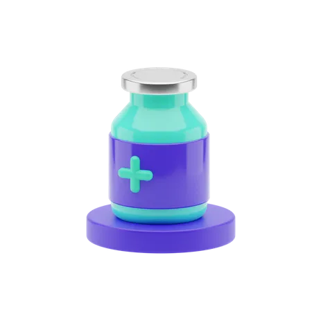 Impfstoffflasche  3D Illustration