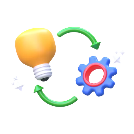 3 D RENDERING DESIGN THINKING IMPLEMENTATION 3D Icon