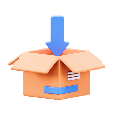 インポートボックス  3D Icon