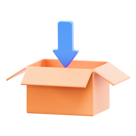インポートボックス  3D Icon