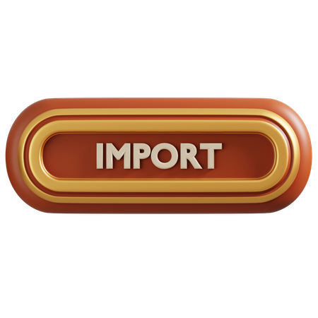 Import button  3D Icon