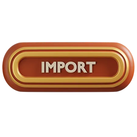 Import button  3D Icon