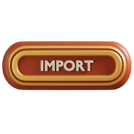 Import button  3D Icon