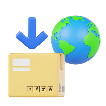 Import Delivery  3D Icon