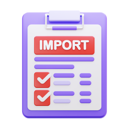 IMPORT DOCUMENTS  3D Icon