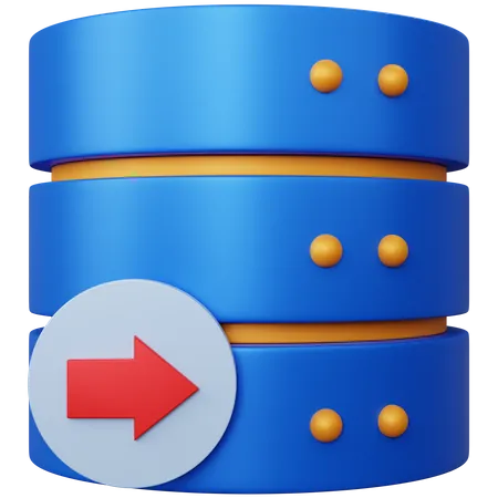 Importación de base de datos  3D Icon
