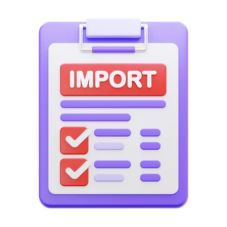 Documents d'importation  3D Icon