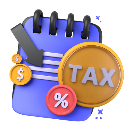 Rendimento fiscal  3D Icon