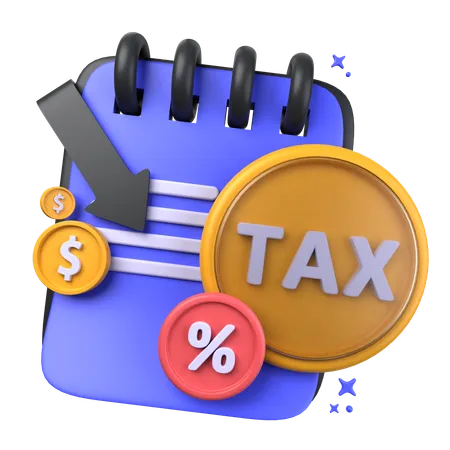 Rendimento fiscal  3D Icon